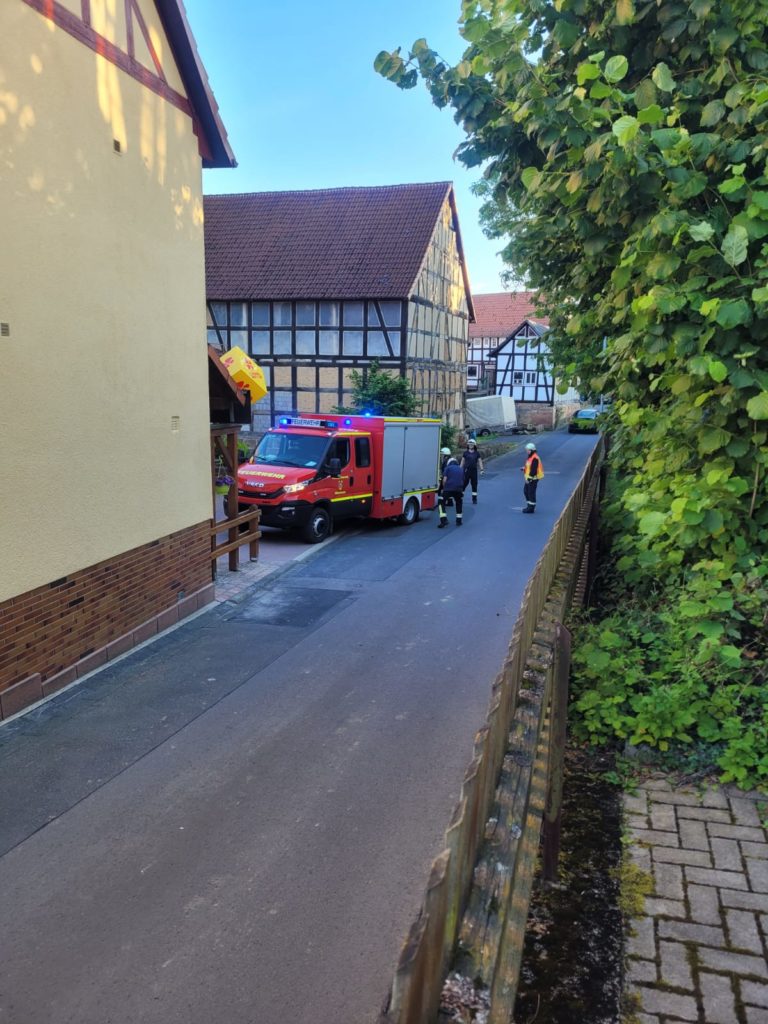 Übungsdienst: vierteilige Steckleiter