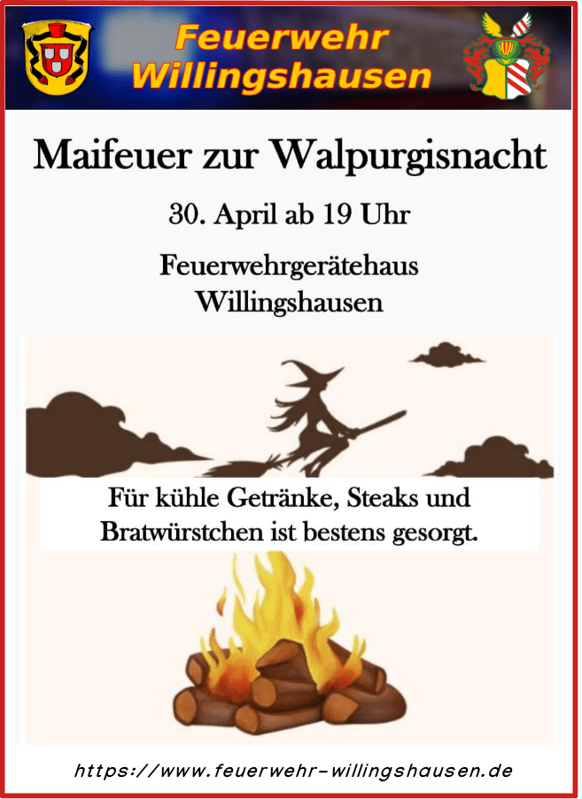 Maifeuer zur Walpurgisnacht