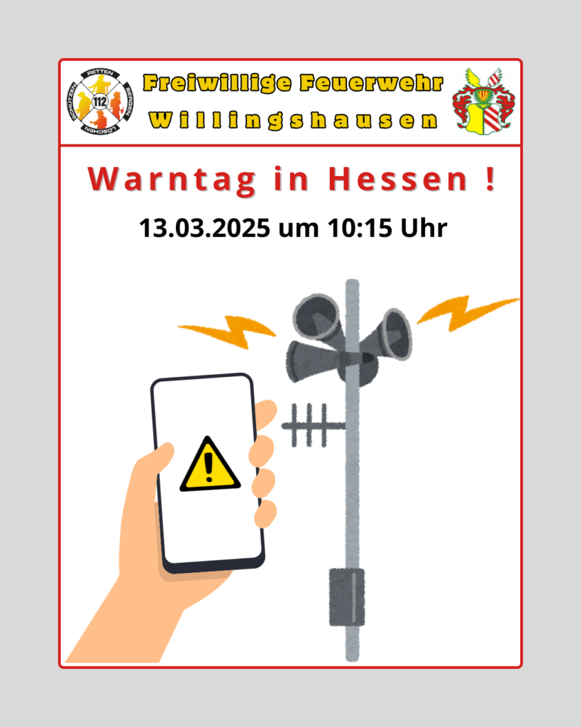 Warntag in Hessen am 13.03.2025