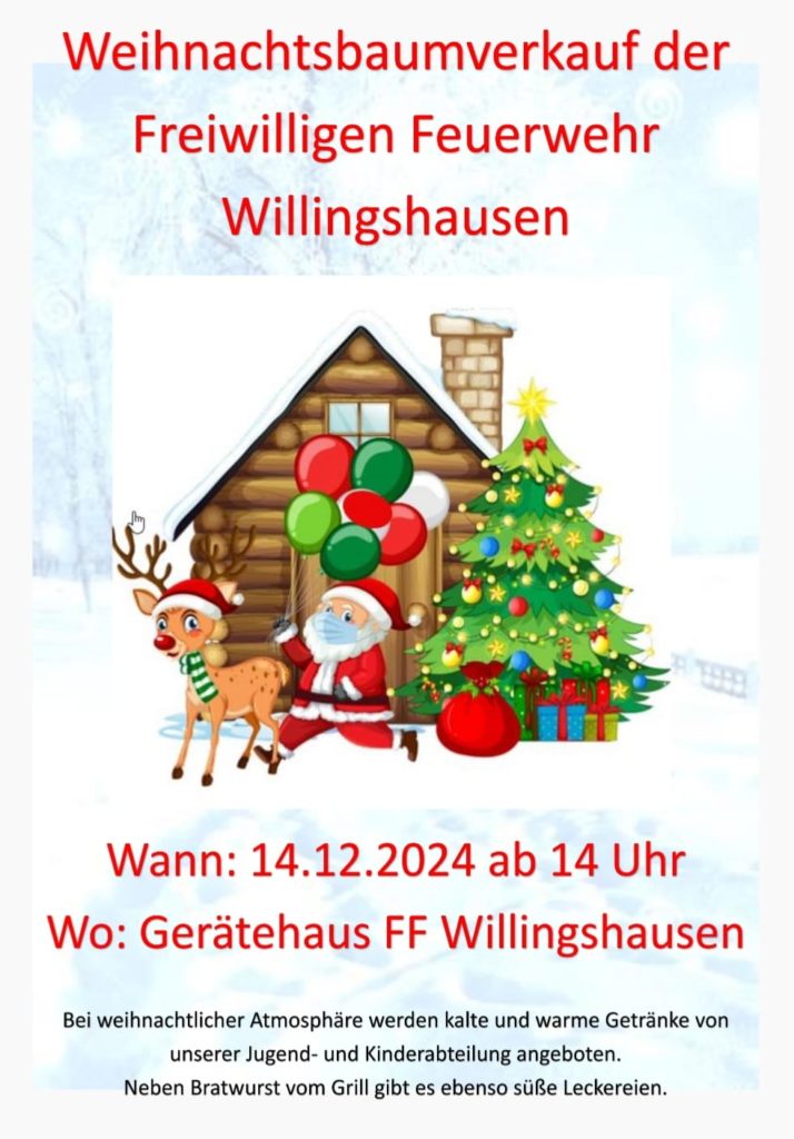 Weihnachtsbaumverkauf 14.12.2024 ab 14 Uhr